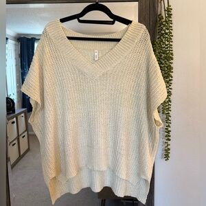 cream crochet sweater - size S/M
